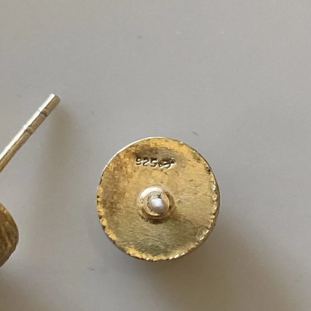 SS earrings with a gold wash